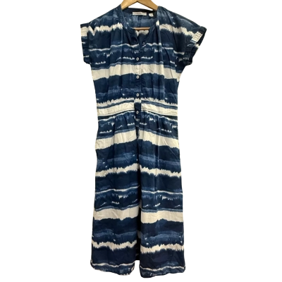 Trenery Womens  Size 8 Midi Dress Blue / White 