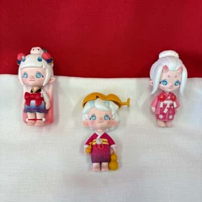 Pop Mart x 3 "Paque Zoe Monster Story Series" Wine Monster, Flower Spirit, & Snowgirl