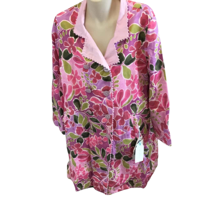 Blue Illusion Size Large Reversible Linen Coat - BNWT - RRP$149.99