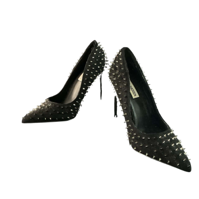 Steve Madden Womens Vala Spike pumps Size 7 Black  / Silver 