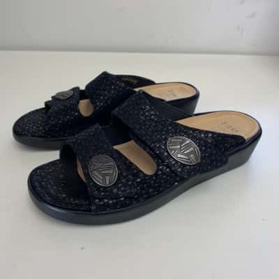 Ziera Super Support Black Marissa Sandals  Size 39 
