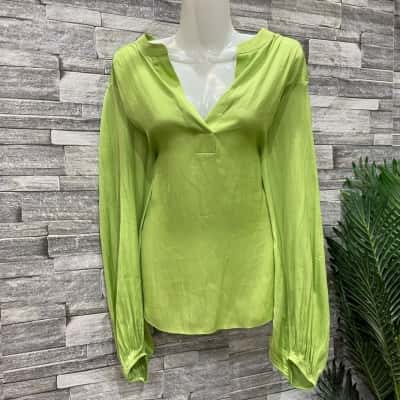 Country Road Womens  Size 14 Blouse Green 