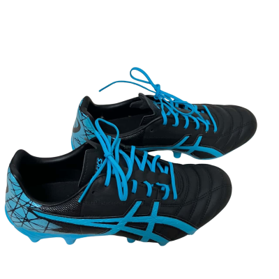 Asics Unisex  Size 8 Black  / Blue Football Boots