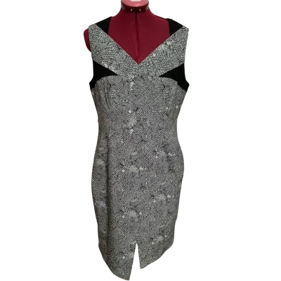 David Lawrence Womens  Size 14 Casual Dress Black  / White 