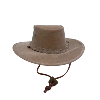 OZ Hatz Coolbah Coolibah felt hat with chin strap