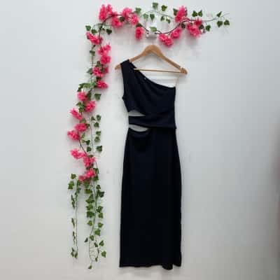 Kookai Womens Off The Shoulder Maxi Dress Size 10 Black  