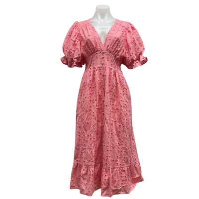 Sharpen Collections Womens 100% Cotton Shell Size 10 Casual Dress Pink  