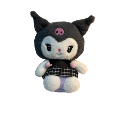 Sanrio hello kitty kuromi plush with pink skull 