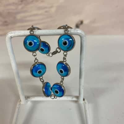 925 Evil Eye Link Bracelet 
