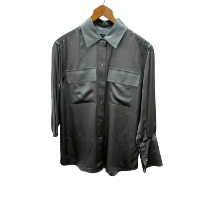 Saba Womens  Size 4 Long Sleeve Shirt Green / Grey 
