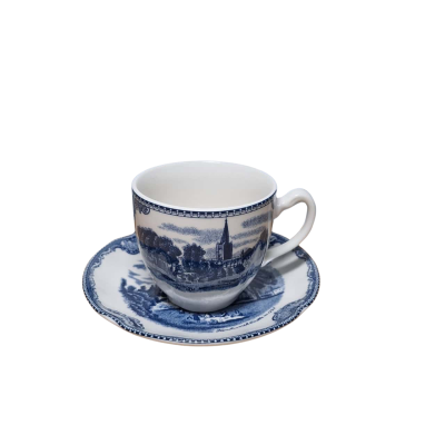 Vintage Johnson Brothers Old Britain Castles Tea Cup and Saucer - set of 3