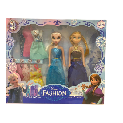 Kids Sweet Fashion Frozen Elsa and Anna Fashion Dolls 
