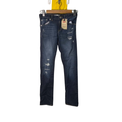 Levis Size 12 Navy Blue Girlfriend Jeans