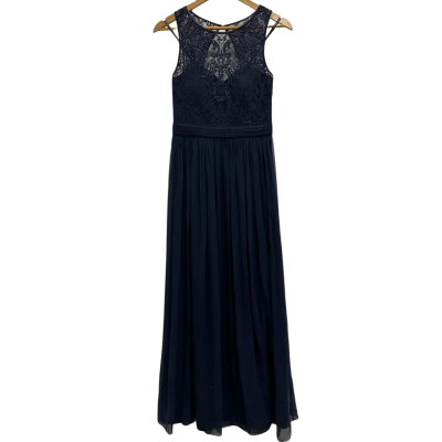 Forever New Womens  Size 8 Maxi Lace Dress Navy Blue 