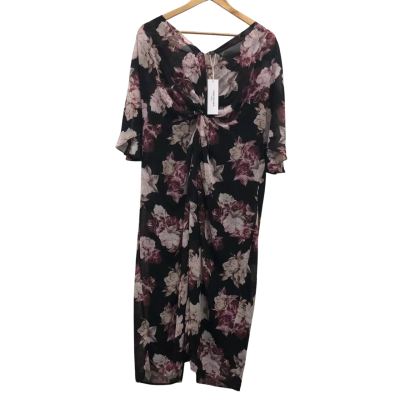 Forever New Curve Womens  Size 16 *SEE DESCRIPTION* Black  / Floral BNWT $159