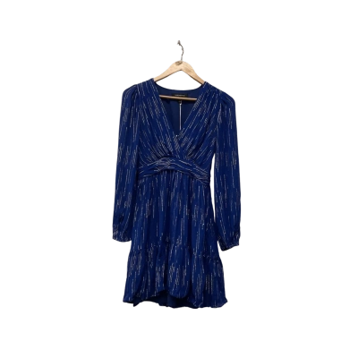 Forever New Womens  Size 8 Mini Dress royal  Blue / Gold 