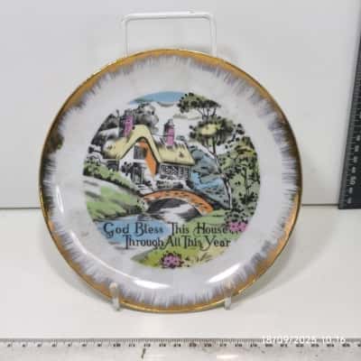 Made In Japan Decorative Wall Plate God Bless This House Through All This Year 