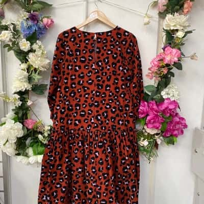 Gorman Womens  Size 8 Midi Dress Brown / Pattern 