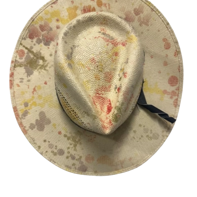 Charlie Custom Hats Womens  Size M Hat Blue / Cream / Orange / Pink  