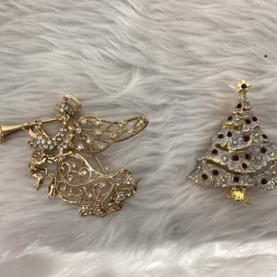  Womens Broochs Gold / Red / Other 