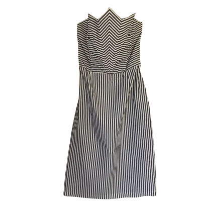 VINTAGE**. Strapless Star Striped Dress.  Size 8 