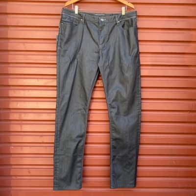 Politix Mens Size 38 Steel Grey Slim Tapered Jeans