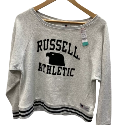 Russell Athletic Womens  Size 10 Cropped Cardigan Black  / Grey 