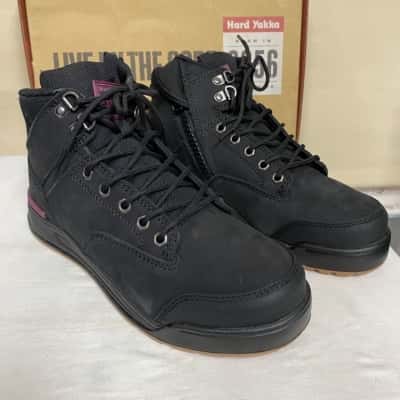 NEW Hard Yakka 3056 Steel Toe Boot Womens  Size 10 Black  