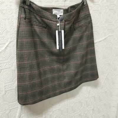 Veronika Maine Womens  Size 12 Checked Skirt NWT RRP $229