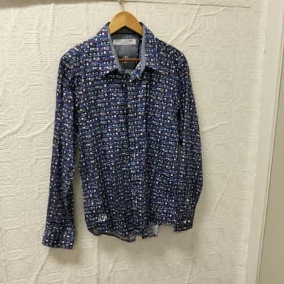 John Lennon Size XL Business Shirt Blue VGUC
