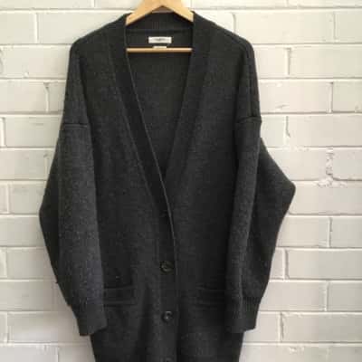 Isabel Marant Womens  Size 36 Merino Cardigan Grey 