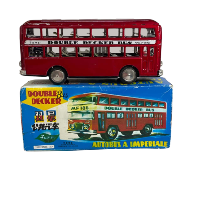 Vintage Double Decker Bus.  MF185 in Red.