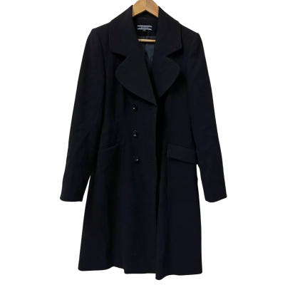 Basque Womens Size 10 Trench Coat Black  