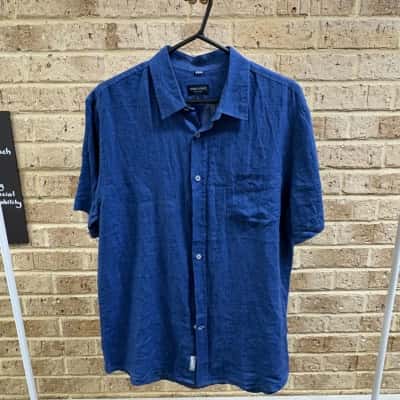 Sportscraft Mens blue dress shirt Size L 