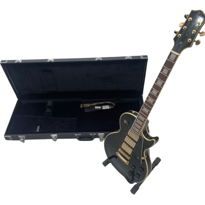 Tanglewood TSB-58 Black Beauty Electric Guitar with Hard Case and Stand