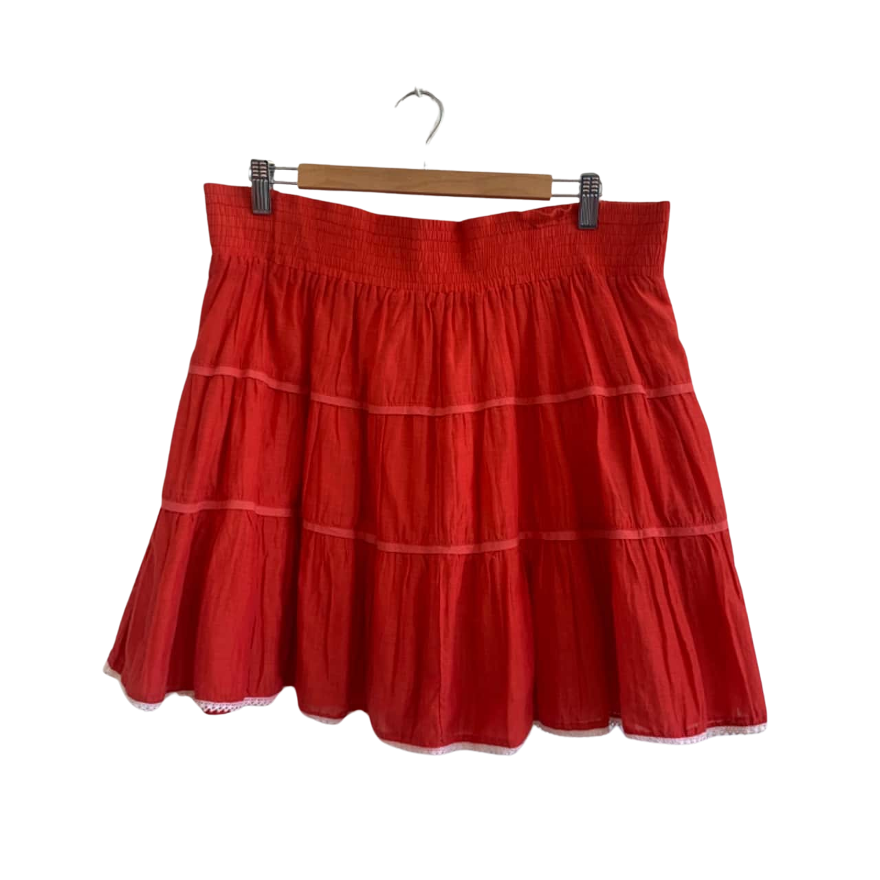 Kristina Ti Orange Silk Long Skirt