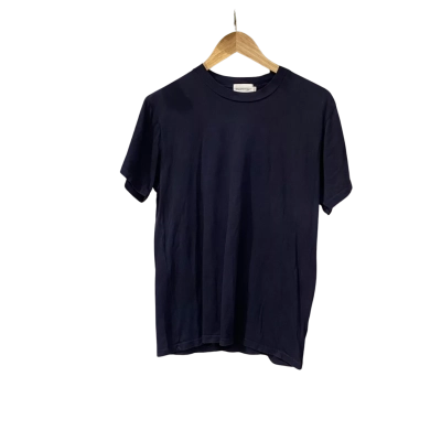 Flannel Womens  Size 10 / S Crew Neck Top Navy Blue 