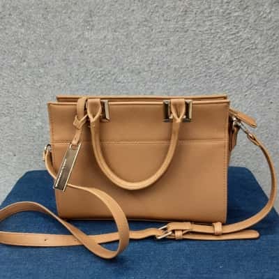 Women's Colette Hayman Midsize Handbag with Rose Gold Hardware and additional shoulder strap Brown 