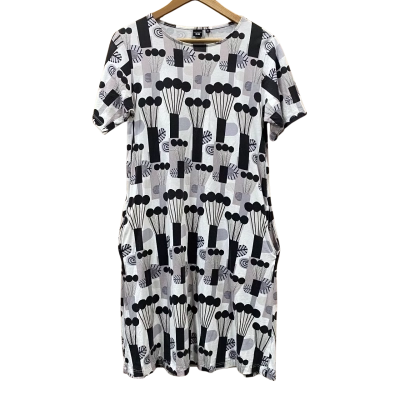 Marimekko x Uniqlo Grey Patterned Short Sleeved Dress Size XS