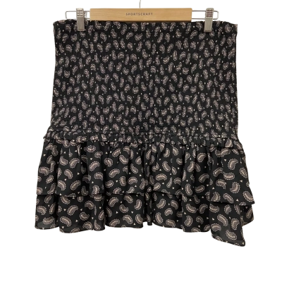 Witchery Womens  Size 14 Mini Skirt Beige / Black  