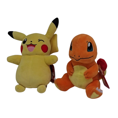 CHARMANDER AND PIKACHU PLUSH TOYS