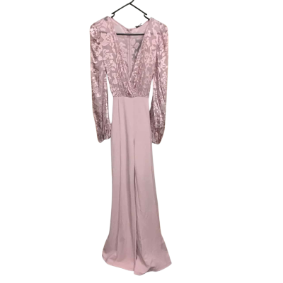 Fashion Nova High Waisted Long Sleeve Jumpsuit