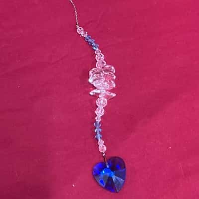 Blue Love Heart Sun Catcher