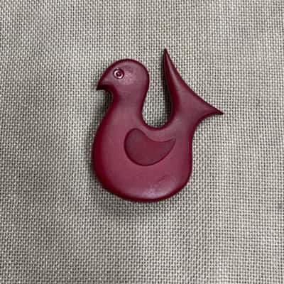  Womens Red Bird Brooch