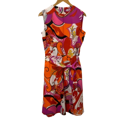 Liberty Circle  Womens  Size 14 Casual Dress / Floral Dress Burnt Orange / Coral / Floral / Pink  