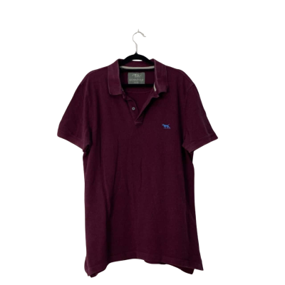 Gunn Polo Mens Sports Fit Polo Shirt Size L Purple 