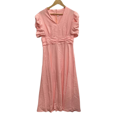  Womens Long Sleeve Dress Pink  retro 1930’s (i)