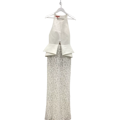 Manning Cartell Womens  Size 10 Formal Dress White BNWT RRP$1189 (Some Small Marks- See Photos)