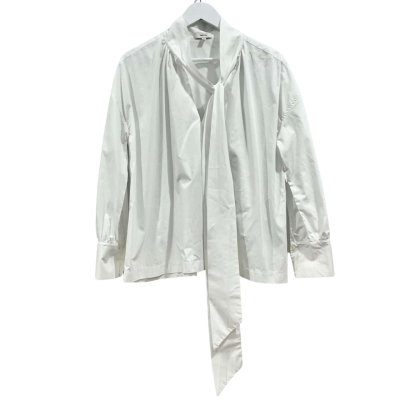Oroton White Cotton Long Sleeve Dress Shirt Size S 