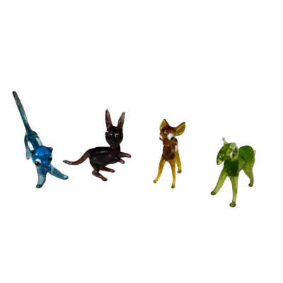 Miniature Handblown Glass Animals